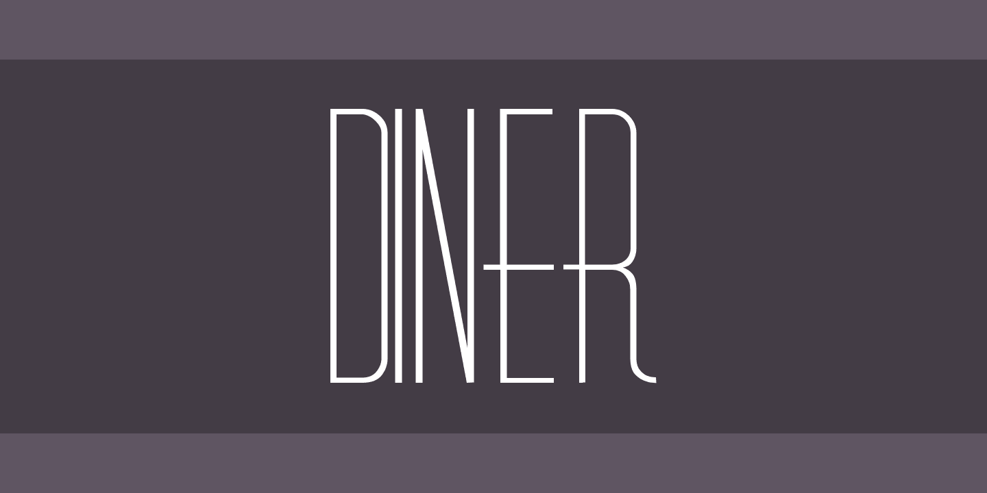 Beispiel einer Diner-Schriftart